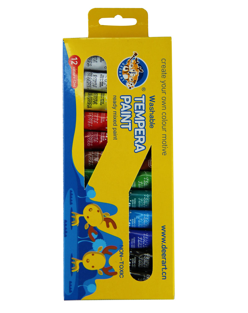 12 colors 12ml tempera paint