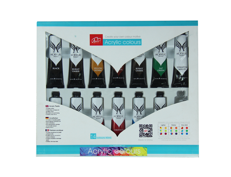 14 colors 40ml acrylic color