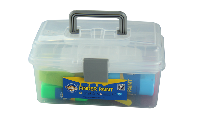 finger paint set with plastic palette