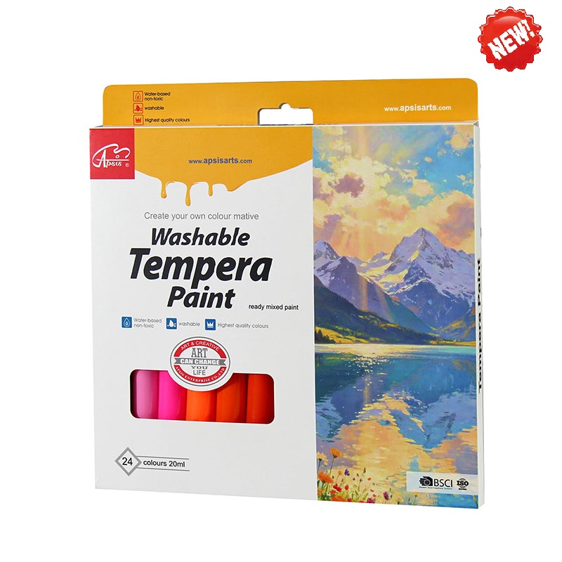 24colors*20ml tempera color in tube with color box