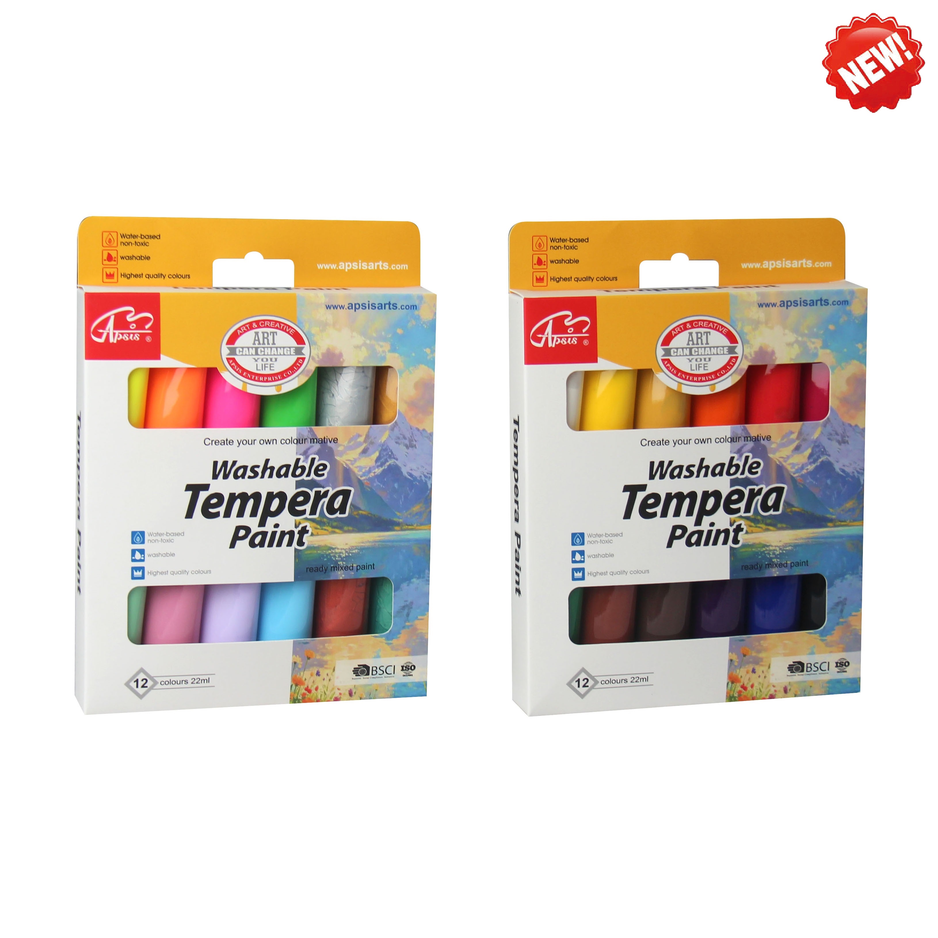 12colors*22ml tempera color in tube with