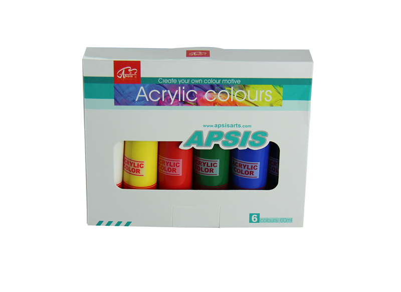 6 colors 60ml acrylic color