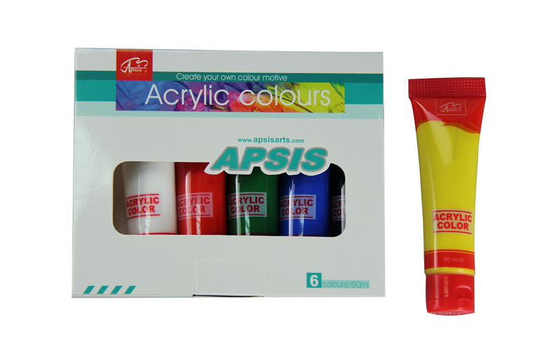 6 colors 60ml acrylic color