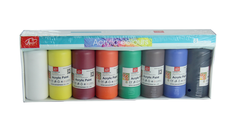 8 colors 100ml bottle acrylic color
