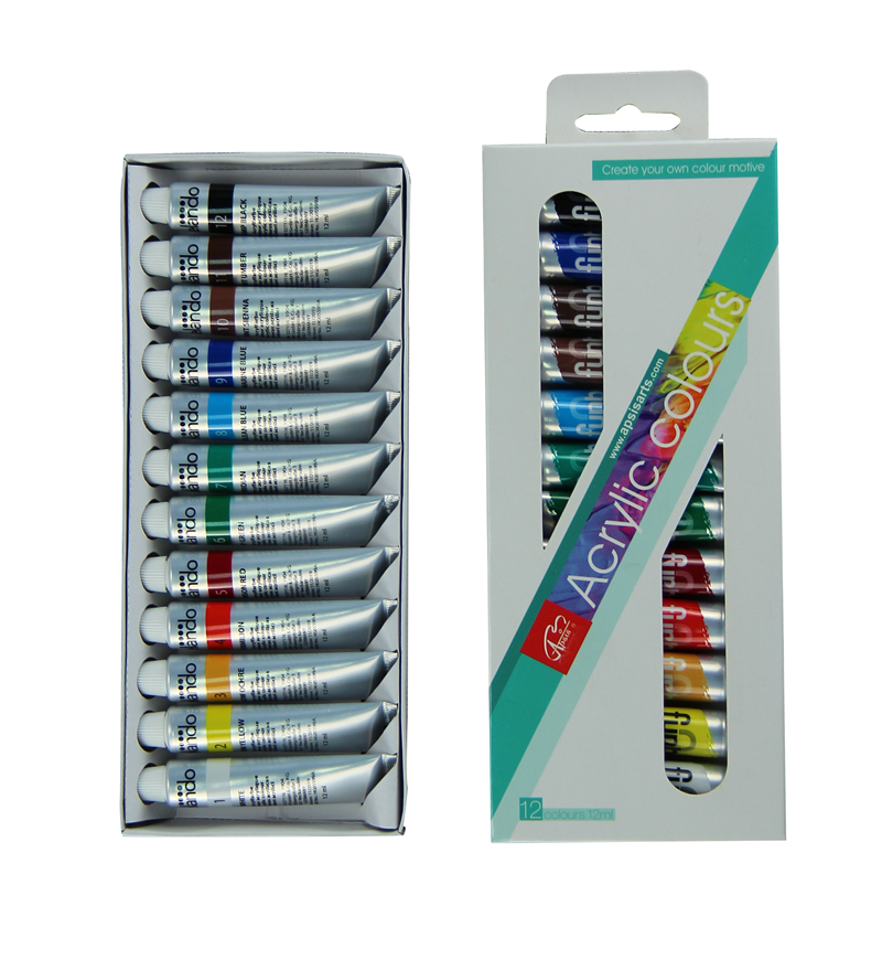 12 colors 12ml acrylic color