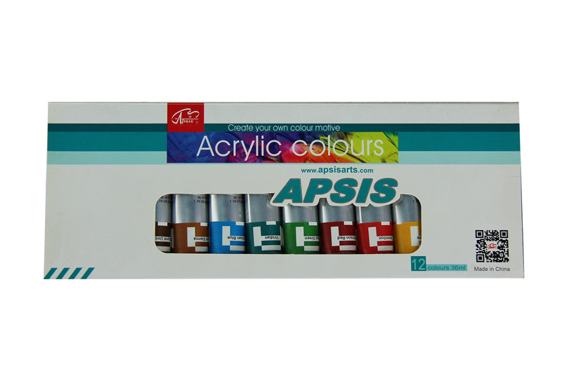 12 colors 36ml acrylic color