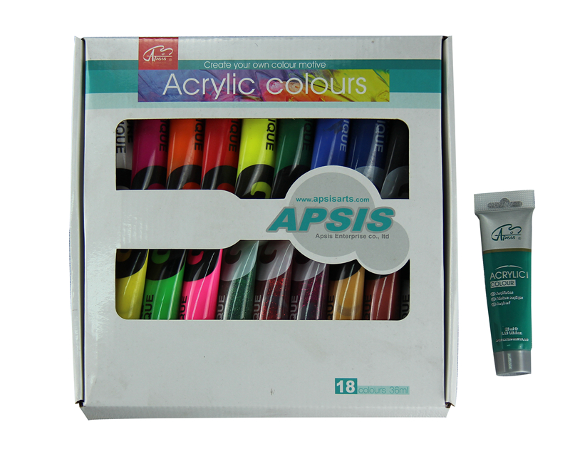 18 colors 36ml acrylic color