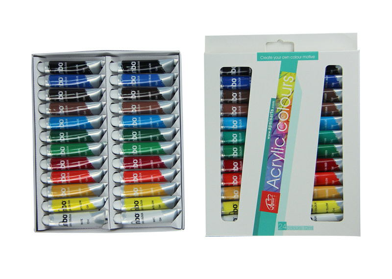 24 colors 12ml acrylic color